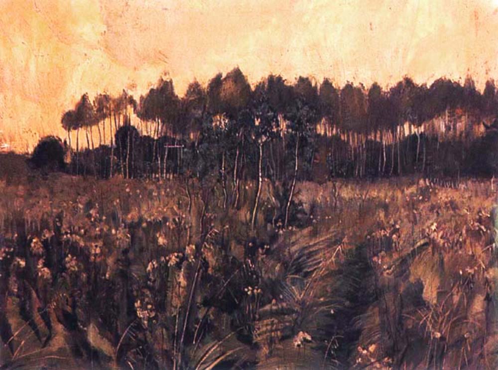 Emilia Wysocka, Pejzaż jesienny, oil on plywood, 99 x 124 cm, privately owned.